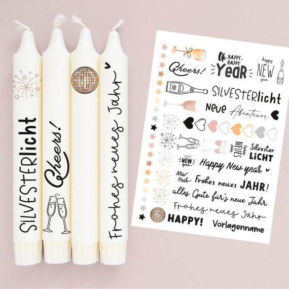DIN A4 - Tattoofolie - Silvester