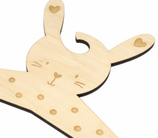 Kinderkleiderbügel - Hase - Punkte - NIKIKO