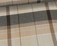 Musselin - Muslin - Double Gauze - Check Pattern - Schnuffeltuch - Windeltuch - Braun/Sand