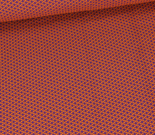 Bio-Elastic Minijacquard Jersey - 3D - Moody Knit - Choose Your Vibe - Hamburger Liebe - Lila/Altorange