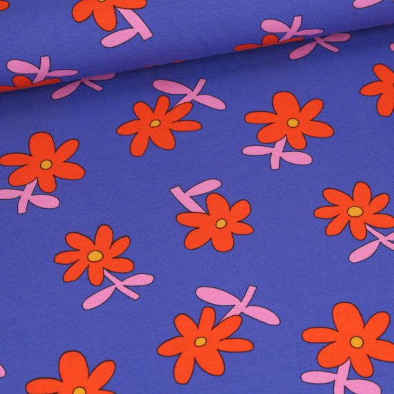 Bio Jersey - JENNIFER BOURON - Cute Daisy - Royalblau