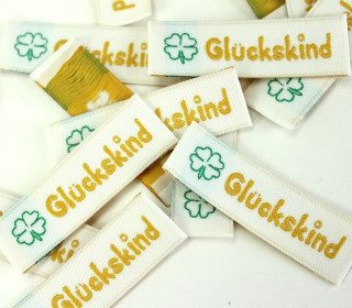 1 Label - Glückskind - Kleeblatt