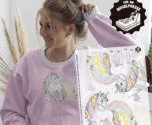 Onkel Bo's Bügelbilder - DIN A4 - Sparkle Unicorn - Rainbow - Little Love - BIG