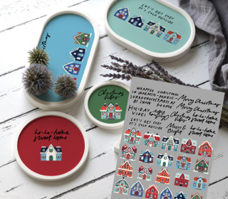 Rub-On Sticker - Cozy Christmas Homes - Tante Henni Rub-Ons - vielfältig nutzbar
