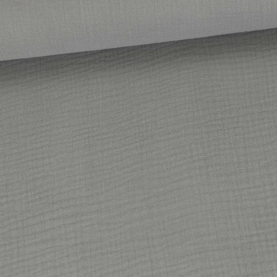Musselin - Muslin - Double Gauze - Uni - Grau - 125g - Schnuffeltuch - Windeltuch