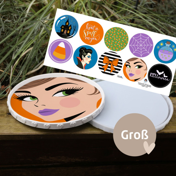 Outdoorstoff - Spooky Season - Inlays für Silikon - Dekoteller - Tablett - Groß - Frida Kreativ - abby and amy