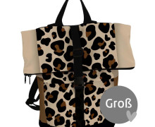 DIY-Nähset - Rucksack - Nepal - Leo Love - Hellbeige Rose/Braun/Schwarz - abby and amy