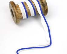 1 Meter Paspelband Duo - Doppelpaspelband - Weiß/Blau