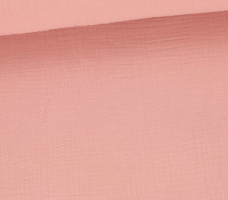 Musselin - Muslin - Double Gauze - 280cm - Extrabreit - Uni - Lachsorange Hell - Schnuffeltuch - Windeltuch