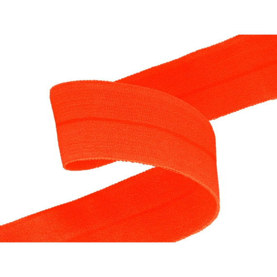 1m Schrägband - Saumband - Elastisch - NEON - 20mm - Neonorange