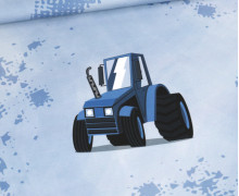 Sommersweat - Traktor - Blau - Paneel - Bio Qualität - abby and me
