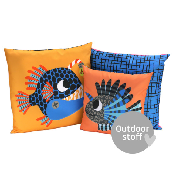 Kissenstoff - DIY - Kissen-Set - Catch Match - Ina Kappes - Outdoorstoff - abby and amy