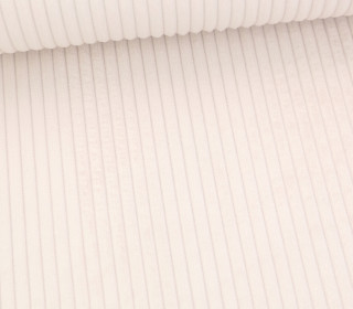 Minky - Kuschelfleece - Breite Rippen - Uni - Ecru