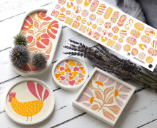 Outdoorstoff - Sommergarten - Inlays für Silikon - Probierset - Sanne Paul - abby and amy