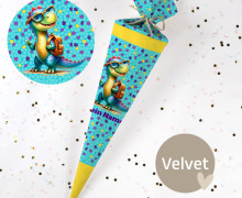 DIY-Nähset Schultüte - Dino Gang - School - Velvet - zum selber Nähen