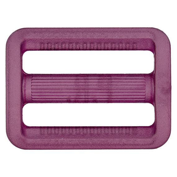 1 Leiterschnalle - Kunststoff - 25mm - Transparent - Lila