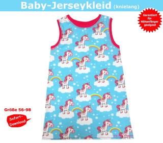 Schnittmuster Baby Kleid Jersey- Babykleid - inkl. Nähanleitung