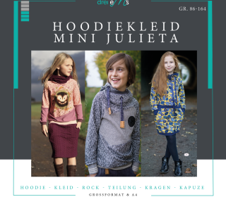 Ebook Hoodie/Hoodiekleid mini Julieta 86/92-158/164