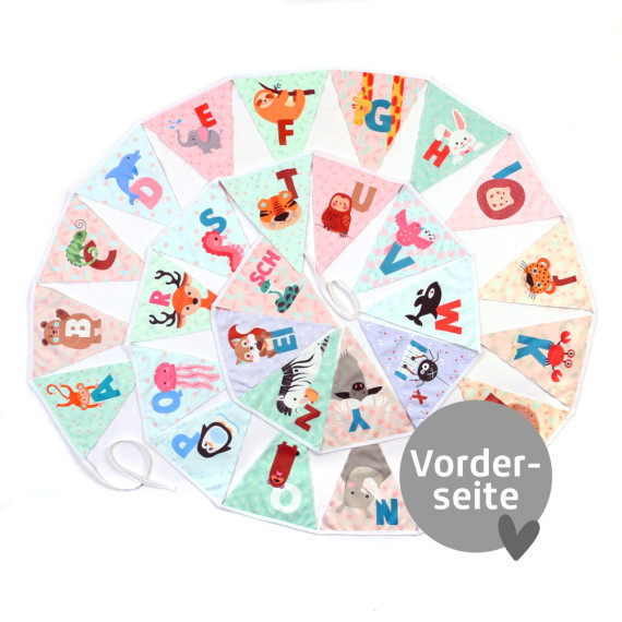 DIY- Wimpelkette - Tier ABC - Zum Selber Nähen - Velvet - abby and amy
