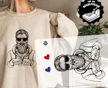 Onkel Bo's Bügelbilder - DIN A4 - X-Mas Hipster - BIG - Weihnachten