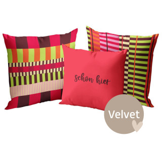 Kissenstoff - DIY - Kissen-Set - Bold Pattern Play - schön hier - Velvet - abby and amy