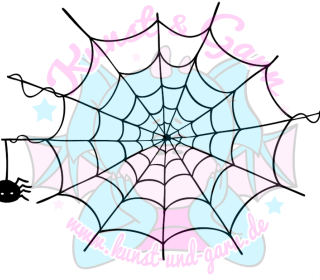 Plotterdatei Spinnennetz mit und ohne Spinne