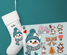 Onkel Bo's Bügelbilder - DIN A4 - Let it snow - Schneemänner - Vintage