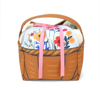 DIY-NÄHSET - Korb - Wildblumen - Softshell - abby and amy