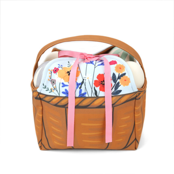 DIY-NÄHSET - Korb - Wildblumen - Softshell - abby and amy