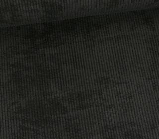 Cord - Breitcord - Weich - 230g - Uni - Schwarz