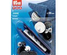 6 Nähfrei-Jeans-Knöpfe - 20mm - Prym - Alteisen