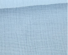 Bio Musselin Lotta - Muslin - Uni - Organic Cotton - Double Gauze - Himmelblau
