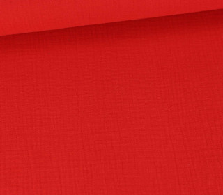 Musselin - Muslin - Double Gauze - Uni - Rot