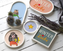 Outdoorstoff - Winterliebe - Inlays für Silikon - Probierset - ela ideen - abby and amy