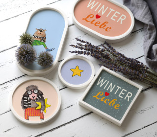 Outdoorstoff - Winterliebe - Inlays für Silikon - Probierset - ela ideen - abby and amy