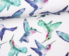 Jersey - Waiting for Summer - Kolibri - Watercolor - Weiß - Bio Qualität - abby and me