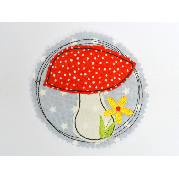 Stickdatei DOODLE Pilz 13x13cm