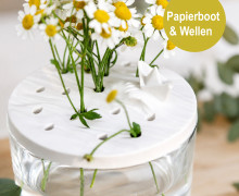 Silikon - Gießform - Blumenretter - 3D Figur - Papierboot & Wellen - vielfältig nutzbar