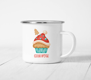 Emaille Becher - Cupcake Love - Weihnachten