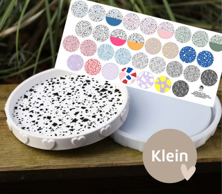 Outdoorstoff - Terrazzo - Inlays für Silikon - Dekoteller - Tablett - Klein - studio.mARTinchen - abby and amy