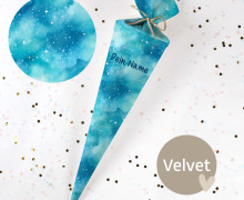 DIY-Nähset Schultüte - Cloud Dreams - Petrol - Velvet - zum selber Nähen
