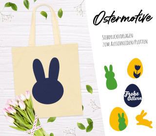 FREEBIE - Frohe Ostern - Ostermotive - Siebdruck Vorlagen