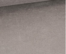 Cord - Breitcord - Leicht Elastisch - 320g - Washed-Look - Uni - Grau