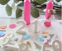 Silikon - Gießform - Matte für kleine Zahlen - 0-9 - für Steckleisten - Multiform - vielfältig nutzbar