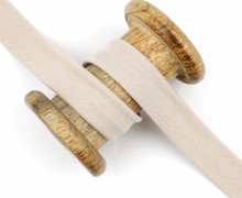 1 Meter elastisches Schrägband - 20mm - Jersey - Beige