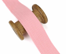 1 Meter Weiches Gurtband  - 40mm - Uni - Rosa