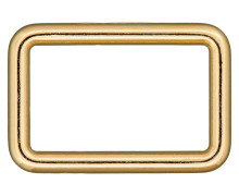 1 Rechteck-Ring - Vierkant - 25mm - Metall - Gold