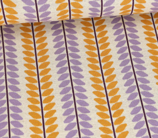 Bio-Jacquard - 4 Farb Spezial Jacquard Jersey - Liana - Beetles & Bugs - Flieder/Senfgelb - Hamburger Liebe