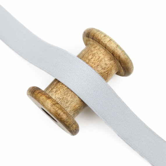1 Meter Gummiband - 25mm - Uni - Hellgrau