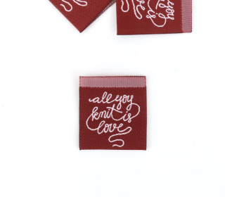 1 Label - all you knit is love - Bordeaux - Hamburger Liebe